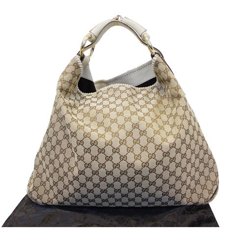 gucci white hobo handbag|authentic Gucci hobo handbags.